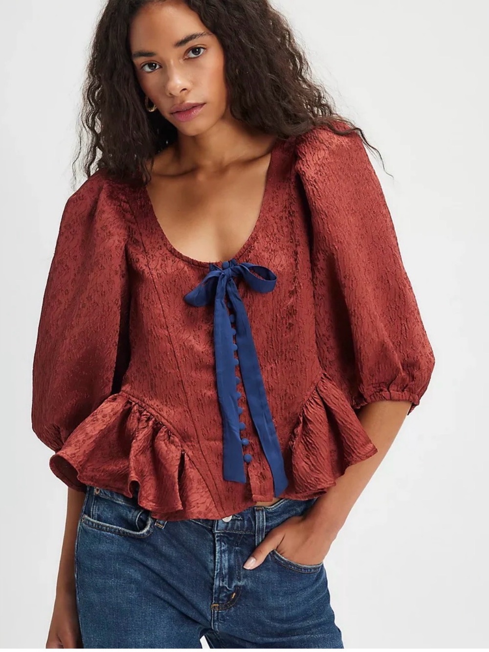 Free People Pamela Bow
Top Color Spiced Rum Size Large